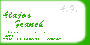alajos franck business card